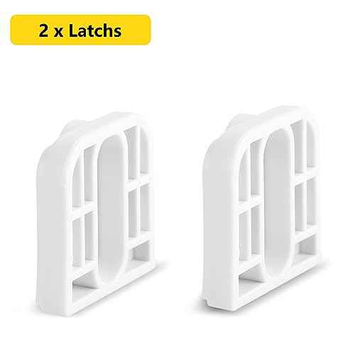 Retractable Baby Gate Replacement Part, Wall Mounting Accessories Brackets Latches Anchors Screws Extra Wide Baby Gate Replacement Parts Retractable Pet Gate Hardware (White)