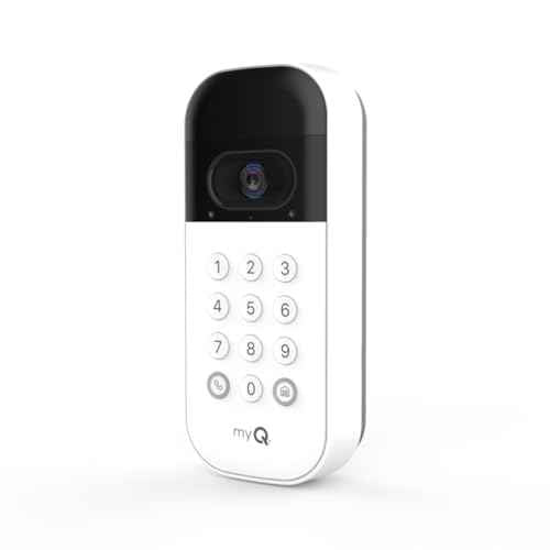 myQ Smart Garage Door Video Keypad with Wide-Angle Camera,Customizable PIN Codes,and Smartphone Control?Take Charge of Your Garage Access Works with Chamberlain, LiftMaster and Craftsman openers,White