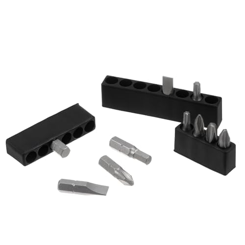 HARFINGTON 9pcs Screwdriver Bit Holder Organizer Hex Drill Plastic Storage Case for Any 1/4" Metal Driver Bits