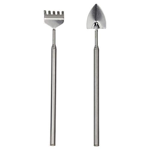 Esschert Design GT163 Telescoping Terrarium Rake and Trowel Tool Set, Stainless-Steel