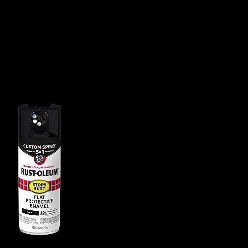 Rust-Oleum Stops Rust 5-in-1 Custom Spray Paint Flat Black 12oz