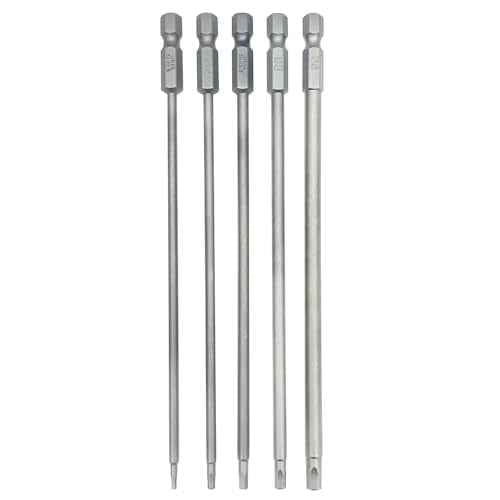 5Packs RC Hex Bit 6 Inch Power Bits 1.5mm 2.0mm 2.5mm 3.0mm 4mm Allen Wrench Drill Bit Set Professional Grade ¨ù Inch Hex Shank for Screwdrivers Electric Screwgun/Power Drill