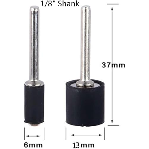 12 Pcs 1/4 Inch Rubber Mandrel Sand Drum Holder Sanding Drum Rubber Bands with 1/8 Inch Shank for Sanding Drum Holder Sleeve Rotary Tool