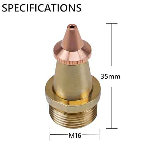 Laser Welding Nozzle 5 Pcs Laser Welder Nozzle Tip Kit Copper Nozzles M16 H35 Cutting Nozzles for Portable Laser Welding Gun Laser Welder Head Laser Welding Machine Wire Feeding