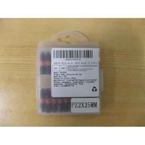 Pro PZ2 Bit Assortment - Screwdriver Bits Set 20Pcs, 25mm Length, Pozi Screwdriver Bit, 1/4 Inch Hex Shank, with Storage Box