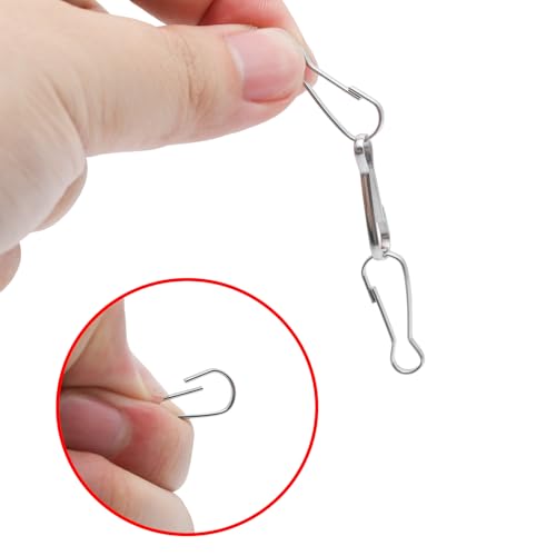 25mm Stainless Steel Spring Snap Hooks - 100 Pack, Durable & Rust-Resistant