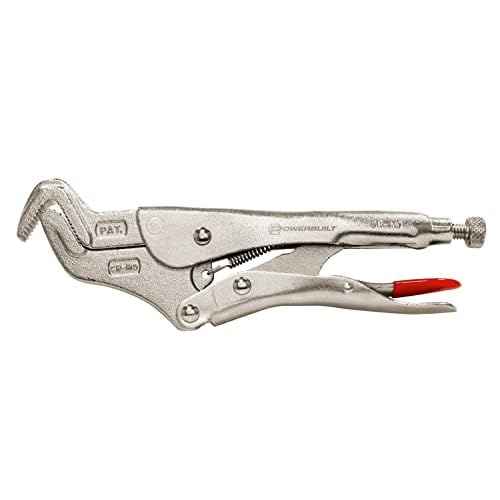 Powerbuilt 9-Inch Parrot Nose Pliers Hand Tool, Adjustable Locking Jaw, Non-Slip Grip on Pipes and Bolts, Car Vehicle Repair, Sinks, Home Improvement Tools - 642896