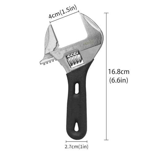 BOOSDEN Adjustable Wrench, 6 inch Stubby, Chrome Vanadium Steel, Ideal for Pipe, Gas Industry, and Disassembly