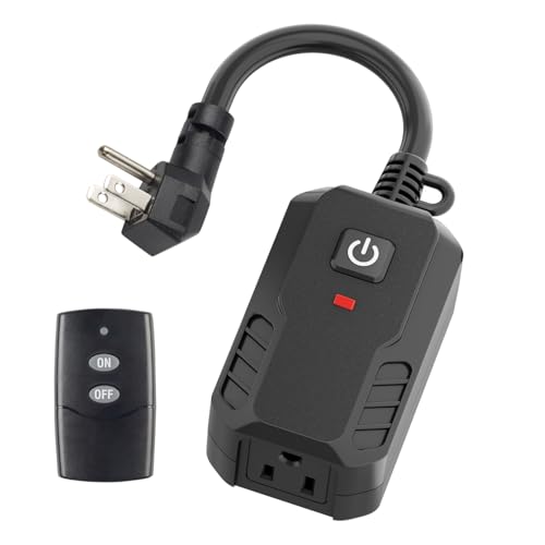 BN-LINK Wireless Outdoor Indoor Remote Control Outlet Switch 1 Pack