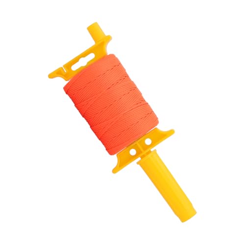 Mason Line String with Handle ? Twisted #18 540 FT Reloadable Line Reel, Braided Nylon Construction Line with Handle, Fluorescent Orange for Pure Alignment in Gardening, Masonry, DIY, Kite Twine