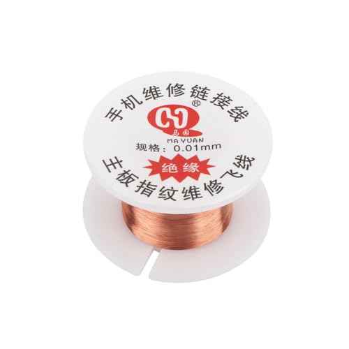 Ultra Thin Insulation Copper Soldering Wire Compatible with iPhone iPad Motherboard Repair Tools PCB Link Jump Wire (0.01mm)