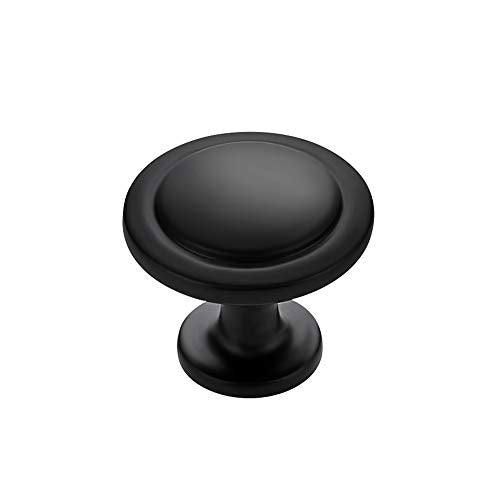 Ravinte Matte Black Round Cabinet Knobs 1-1/4 Inch - Pack of 30 Black