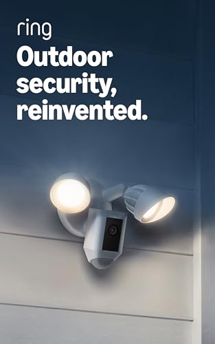 Ring Floodlight Cam Wired Plus Outdoor Security Camera with 1 White Camera