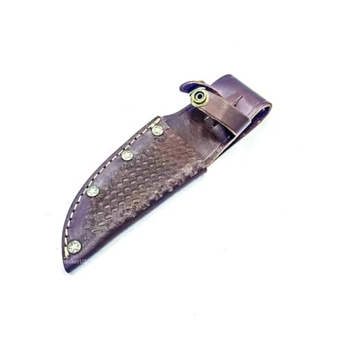 7.5" Custom Handmade Pure Leather Sheath for Blade Knife Engraved New