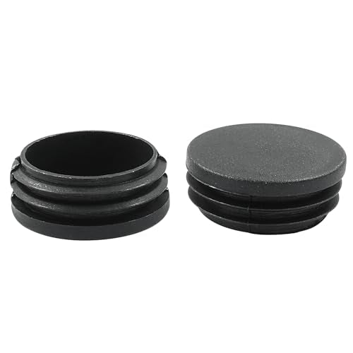 Bonsicoky 1-3/4 Inch Black Plastic Hole Plugs - 4 Pack, Diameter 45mm