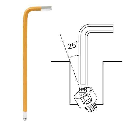 5mm Orange Ball End Allen Wrench Set, 25 Angle, 4pcs