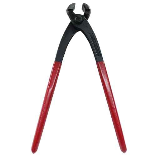9 Inch Ear Clamp Pliers, Carbon Steel Crimper Tool, Hose Clamp Crimping Tool Nail Puller Pliers for Pipe Hose Clamps, Repairing Pipes, Fuel Lines
