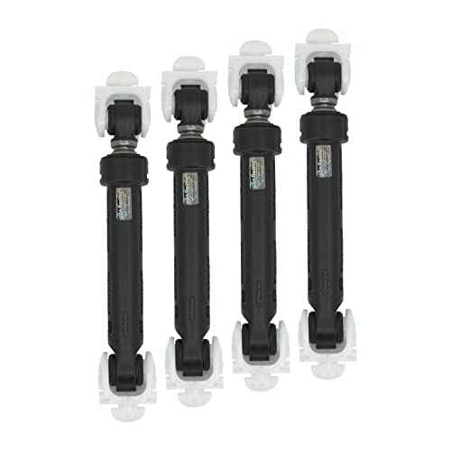 OEM SUSPA 8182703 Washer Shock Absorber for Whirlpool, Maytag, Kenmore/Sears, Kitchen Aid Washers - 4 Pack - Black - 1 Year Warranty