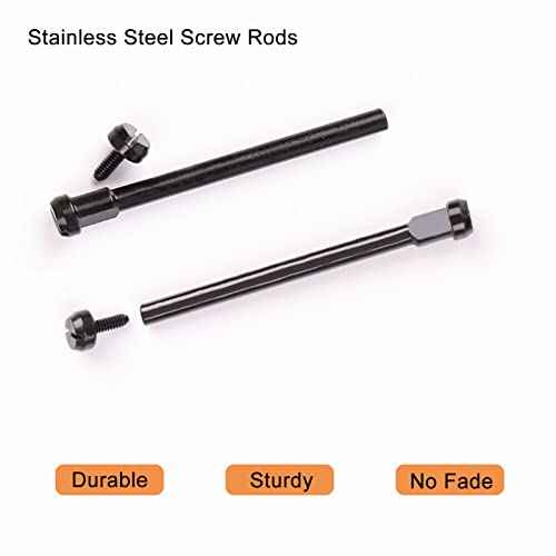 Compatible with Amazfit T-Rex 2/T-Rex 2 Pro Screw Rod Accessory, 2Pcs Stainless Steel Link Bar Replacement Screws with 2Pcs Screwdriver Removal Tool for Amazfit T Rex 2 Accessory (Black)