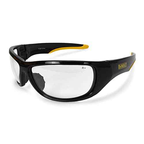 Dewalt Dominator Safety Glasses Dpg94 Unisex Adult Non Slip Polarized Mirrored Rubber Full Rim