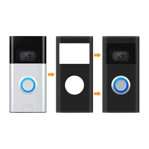 Silicone Skin Case Cover Compatible with Ring Video Doorbell (2nd Gen & Battery Doorbell Plus), Ring Doorbell Cover Durable, Weather, UV, Rain Resistant