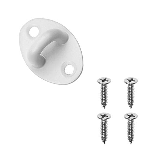 Kare & Kind White 4-Inch Heavy Duty Hook & Eye Latch with Screws - Indoor & Outdoor Use