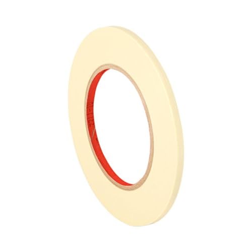 3M 2364 Performance Masking Tape - 0.50 in. x 180 ft. Tan, Rubber Adhesive, Crepe Paper Backing Painters Tape Roll
