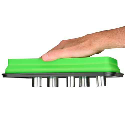 Collapsible Magnetic Parts Tray Set - 3 Different Size Tool Trays for Screw, Bolts, Nuts, Washers, Pins and Other Small Metal Parts, Mechanic Tool Gifts for Men - Green