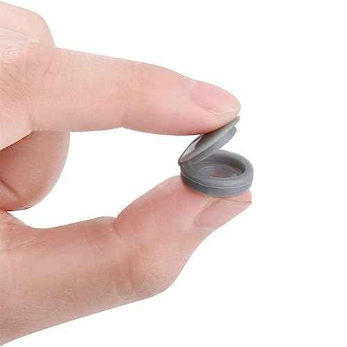 Screw Covers, 100pcs Gray Plastic Screw Cap Hinged Fold Over Caps Rubber Dust Washer Flip Tops with Storage Box (Gray)