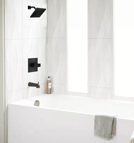 GUOLAIBA Matte Black Replacement Shower Handle Kit for Delta 13/14 Series with RP46074 Cartridge