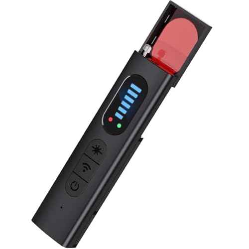 Hidden Camera Detectors, Spy Camera Finder, Portable Hidden Bug and Camera Detector, 5 Levels Sensitivity 6 Modes, Wireless Rechargeable for Home, Car, Hotel, Travel, 1 Pack, Full
