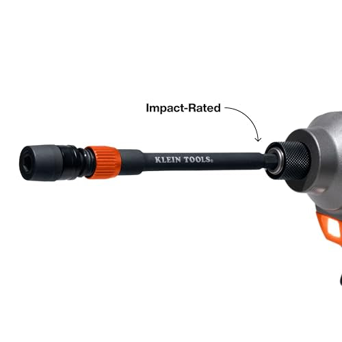Klein Tools Dual-Lock Impact Bit Holder Set 1/4-Inch Hex 6 & 12-Inch Extensions