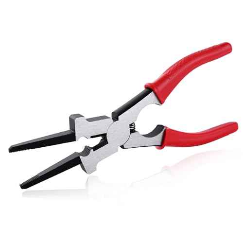 SPEEDWOX Mig Welding Pliers 6 In 1 Multi-Function Welding Pliers Nozzle Cleaner Slag Hammer 8" Professional Welding Welding Tools For Scraping Spatter Gripping Drawing Wire Nozzle Tip Removal Install