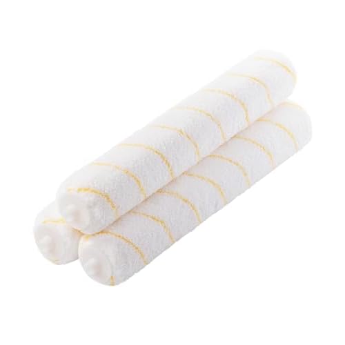 Bates- Paint Roller Covers, 14 Inch, 3 Pack, Yellow Stripes, 1/2" Nap Microfiber Paint Rollers