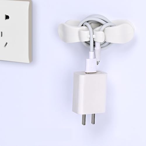 8 Pack Upgraded Stick On Cord Organizer for Kitchen Appliances,Black+White+Grey
