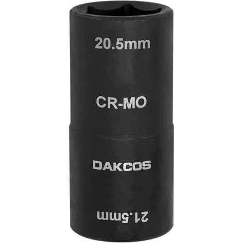 1/2-inch Drive 20.5 x 21.5 mm Impact Lug Nut Flip Socket, Half Size Lug Nut Socket, CR-MO