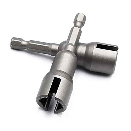 Yakamoz 6Pcs Wing Nut Driver Set Hurricane Shutter Wingnut Screw Divers Eye Bolt Drive Drill Bit Socket for Ceiling Cup Hooks Butterfly Wing Nuts Bolts