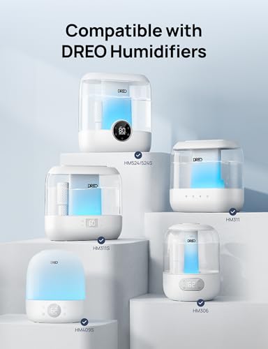 DREO Demineralization Cartridge 3-Pack for Humidifiers HM311/524 – Reduces White Dust