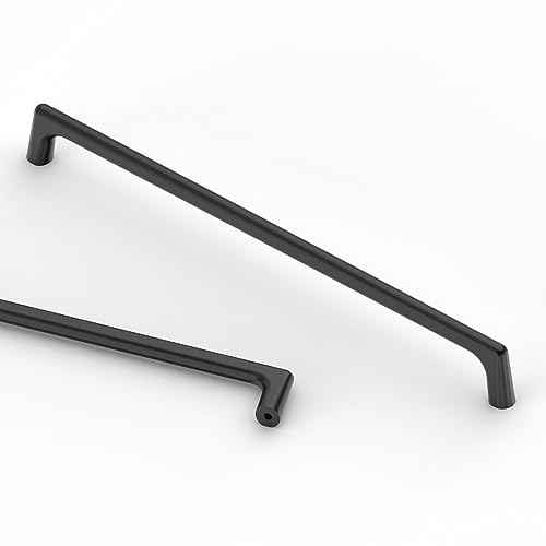 Asidrama 10 Pack 10 Inch(256mm) Matte Black Cabinet Pulls Cabinet Handles Cupboard Handles Kitchen Cabinet Hardware for Cupboard Drawer Pulls