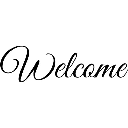 Welcome Door Decal Front Door Decal Welcome Door Sign Decal Front Door Sign Farmhouse Welcome Sticker Greeting for Home15.7" x 5.1" Black