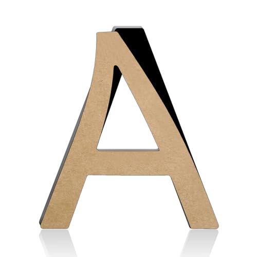 Monlyey 4 Inch Self Adhesive House Numbers - Black Acrylic Exterior Address Letters & Numbers for Garden, Mailboxes, Rooms, Apartments, Hotels (A)