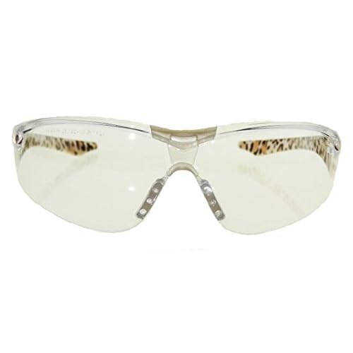 Delta Plus SG-18C-LEO Avion Safety Glasses, Clear with Leopard Temple Tips, One Size