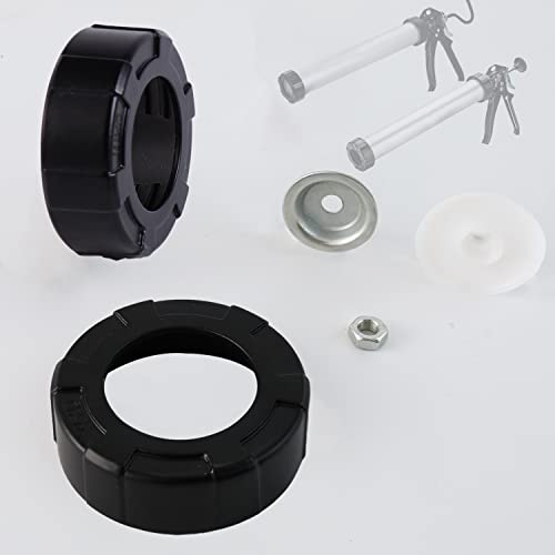 Sausage Caulking Gun Aluminum Front Cap and Diameter Piston Replacement Kit for Easy Repair Sausage and Bulk Caulk Guns