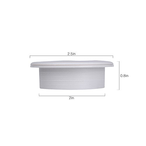 2-Inch White Desk Grommet for Cable Pass Through & Wire Management - 5 Pack