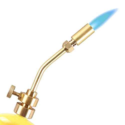 Propane Torch Head, Manual Start Basic Brass Torch Nozzle Blow Torch Tip for Soldering, Welding, Thawing, Brazing and Cooking (Torch Only)