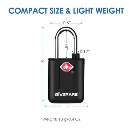 4 Pack TSA Approved Travel Luggage Locks with Keys, Keyed Suitcase Padlock, Zipper Small Locks, TSA Accepted Compatible Padlocks for Suitcase, Backpack, Gym Locker, Jewelry Box, Anti Theft-Black