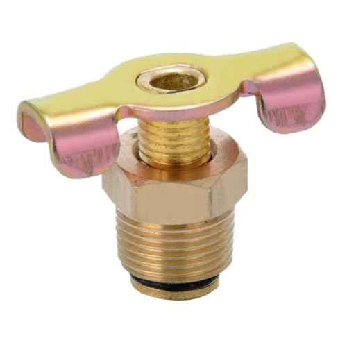 Baosity NPT 3/8" Solid Brass Drain Valve Compressor Port Fittings Petcock Water Drain Valve Replacement Part