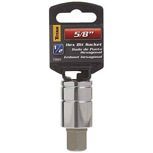 Titan 15664 1/2-Inch Drive x 5/8-Inch Hex Bit Socket