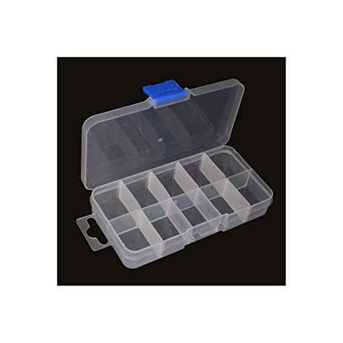 Auniwaig 2 Pcs Tool Box Tool Organizer, Plastic Hardware Box Storage for Hardware, Screws, Bolts, Nuts, Nails, Beads, Jewelry 5.12"x2.76"x0.87" Translucent
