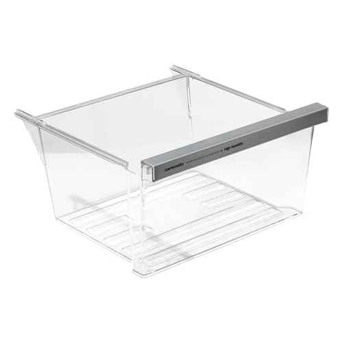 W11162443 W11046494 W11162446 Refrigerator Fridge Crisper Drawer Pan Fridge Meat Pan Bin Upper Humidity Control Drawer Compatible with Whirlpool Maytag Refrigerator Replacement Parts